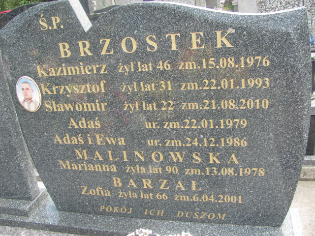Zofia Barzał Ostrów Mazowiecka - Grobonet - Wyszukiwarka osób pochowanych