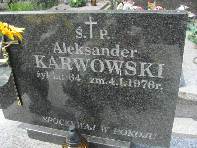 Aleksander Karwowski 1912 Ostrów Mazowiecka - Grobonet - Wyszukiwarka osób pochowanych
