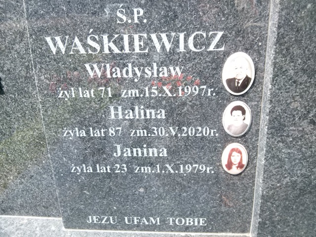 Halina Waśkiewicz 1933 Ostrów Mazowiecka - Grobonet - Wyszukiwarka osób pochowanych