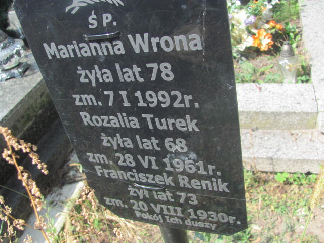 Marianna Wrona 1913 Ostrów Mazowiecka - Grobonet - Wyszukiwarka osób pochowanych