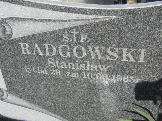 Stanisław Radgowski 1935 Ostrów Mazowiecka - Grobonet - Wyszukiwarka osób pochowanych