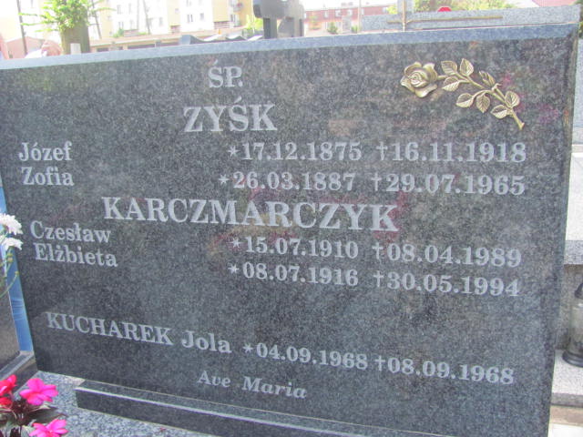 Józef Zyśk 1875 Ostrów Mazowiecka - Grobonet - Wyszukiwarka osób pochowanych