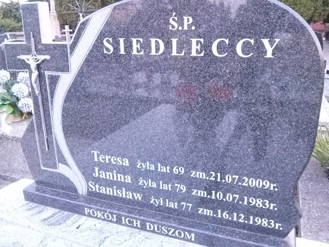 Teresa Siedlecka 1940 Ostrów Mazowiecka - Grobonet - Wyszukiwarka osób pochowanych