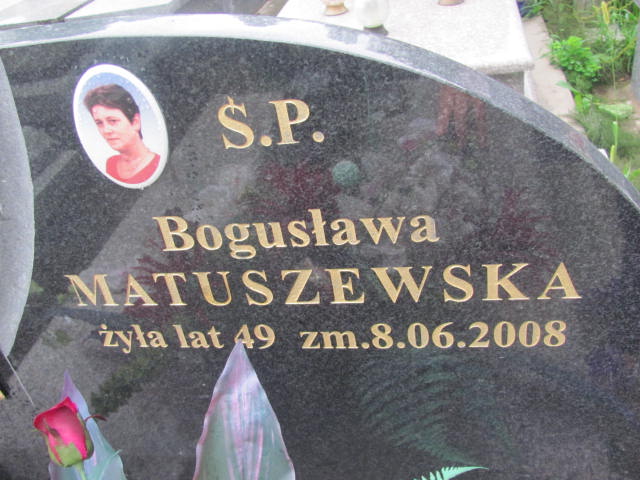 Bogusława Matuszewska Ostrów Mazowiecka - Grobonet - Wyszukiwarka osób pochowanych
