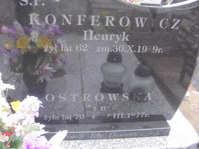 Zofia Konferowicz Ostrów Mazowiecka - Grobonet - Wyszukiwarka osób pochowanych