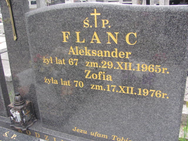 Zofia Flanc Ostrów Mazowiecka - Grobonet - Wyszukiwarka osób pochowanych