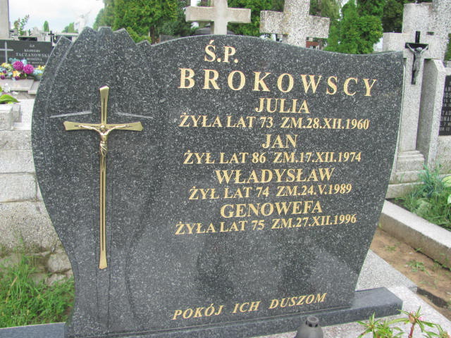 Jan Brokowski 1887 Ostrów Mazowiecka - Grobonet - Wyszukiwarka osób pochowanych