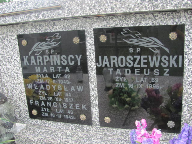 Władysław Karpiński Ostrów Mazowiecka - Grobonet - Wyszukiwarka osób pochowanych