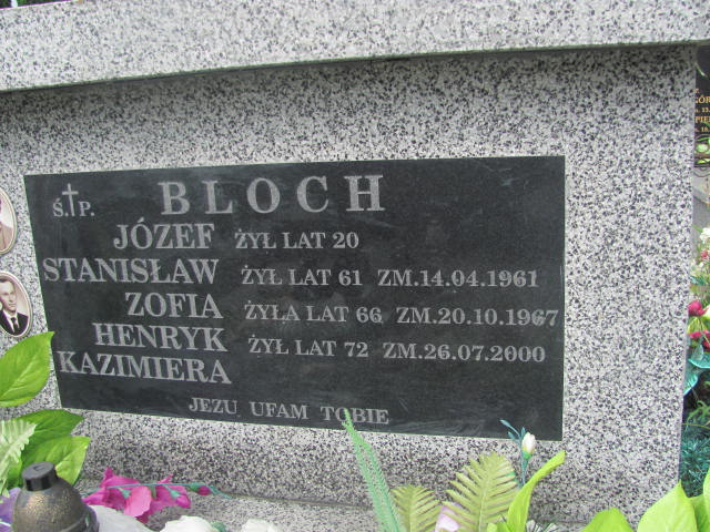 Józef Bloch Ostrów Mazowiecka - Grobonet - Wyszukiwarka osób pochowanych