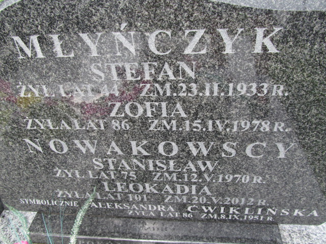 Aleksandra Ćwiklińska 1864 Ostrów Mazowiecka - Grobonet - Wyszukiwarka osób pochowanych
