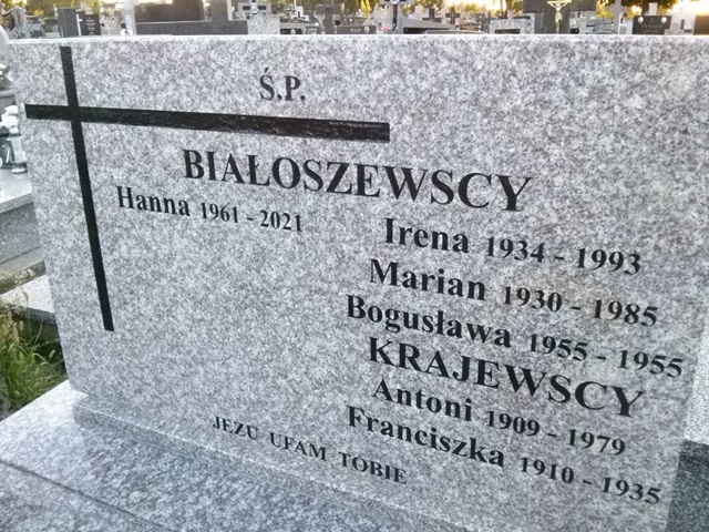 Marian Białoszewski 1930 Ostrów Mazowiecka - Grobonet - Wyszukiwarka osób pochowanych