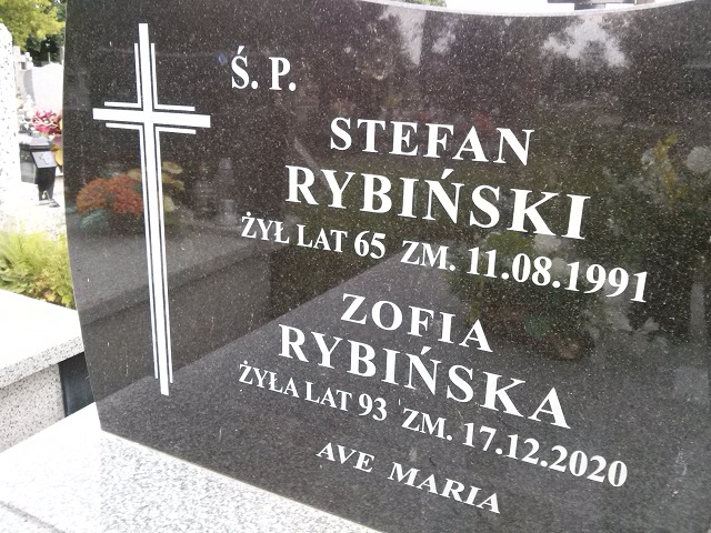 Zofia Rybińska 1927 Ostrów Mazowiecka - Grobonet - Wyszukiwarka osób pochowanych