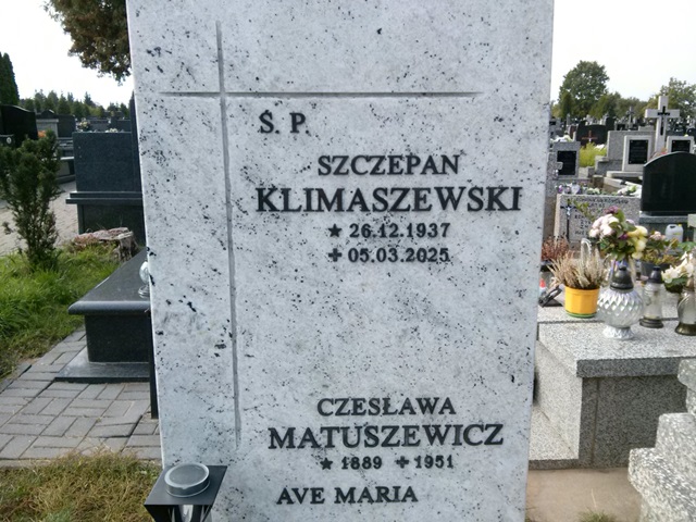 Szczepan Klimaszewski 1937 Ostrów Mazowiecka - Grobonet - Wyszukiwarka osób pochowanych