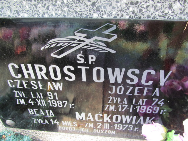 Czesław Chrostowski 1896 Ostrów Mazowiecka - Grobonet - Wyszukiwarka osób pochowanych