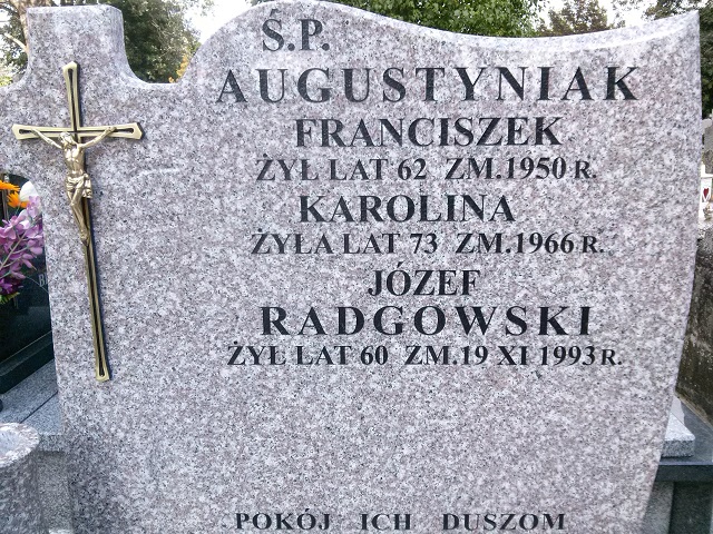 Józef Radgowski 1933 Ostrów Mazowiecka - Grobonet - Wyszukiwarka osób pochowanych