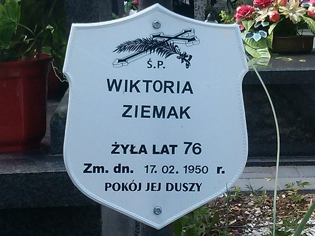 Wiktoria Ziemak Ostrów Mazowiecka - Grobonet - Wyszukiwarka osób pochowanych