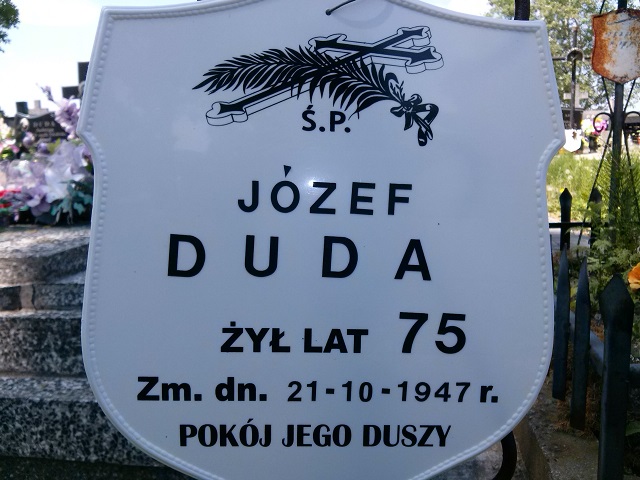 Józef Duda 1872 Ostrów Mazowiecka - Grobonet - Wyszukiwarka osób pochowanych