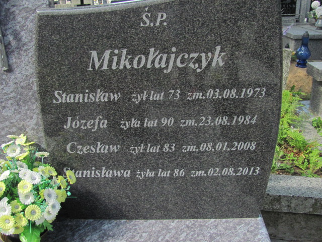 Czesław Mikołajczyk 1925 Ostrów Mazowiecka - Grobonet - Wyszukiwarka osób pochowanych