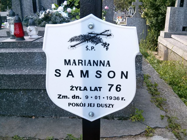 Marianna Samson Ostrów Mazowiecka - Grobonet - Wyszukiwarka osób pochowanych
