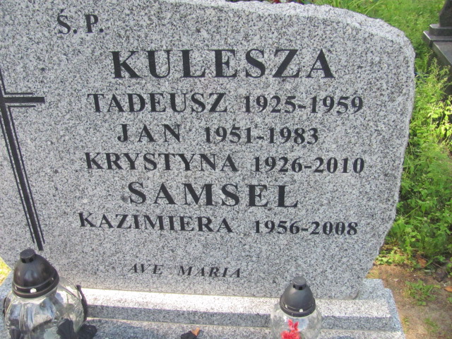 Tadeusz Kulesza 1925 Ostrów Mazowiecka - Grobonet - Wyszukiwarka osób pochowanych