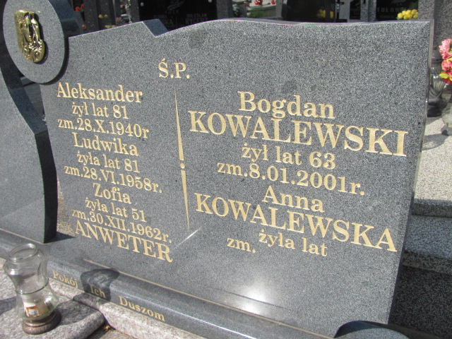 Bogdan Kowalewski Ostrów Mazowiecka - Grobonet - Wyszukiwarka osób pochowanych