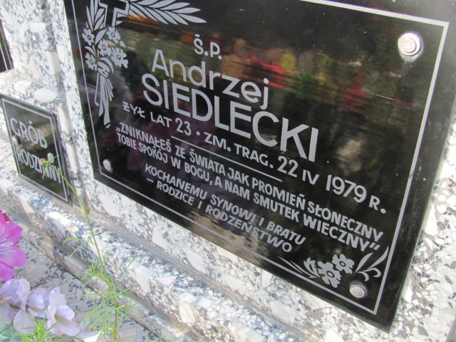 Andrzej Siedlecki 1956 Ostrów Mazowiecka - Grobonet - Wyszukiwarka osób pochowanych