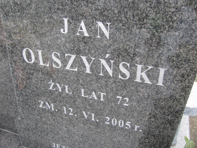 Jan Olszyński 1933 Ostrów Mazowiecka - Grobonet - Wyszukiwarka osób pochowanych