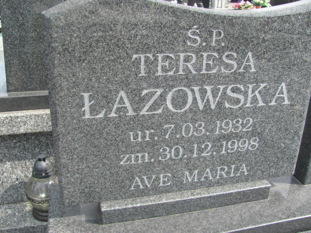 Bronisław Łazowski 1930 Ostrów Mazowiecka - Grobonet - Wyszukiwarka osób pochowanych