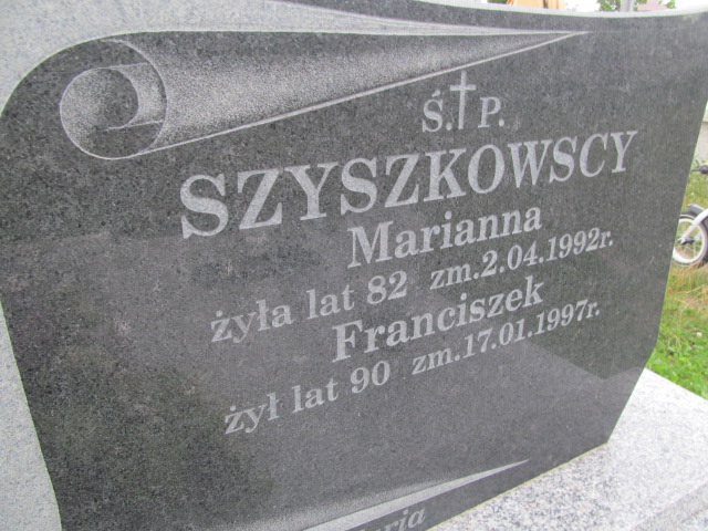 Marianna Szyszkowska 1908 Ostrów Mazowiecka - Grobonet - Wyszukiwarka osób pochowanych