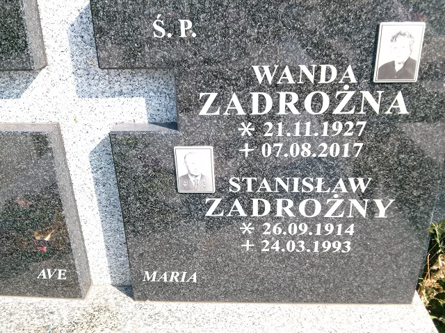 Wanda Zadrożna 1927 Ostrów Mazowiecka - Grobonet - Wyszukiwarka osób pochowanych