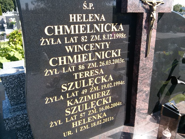 Helena Chmielnicka 1916 Ostrów Mazowiecka - Grobonet - Wyszukiwarka osób pochowanych